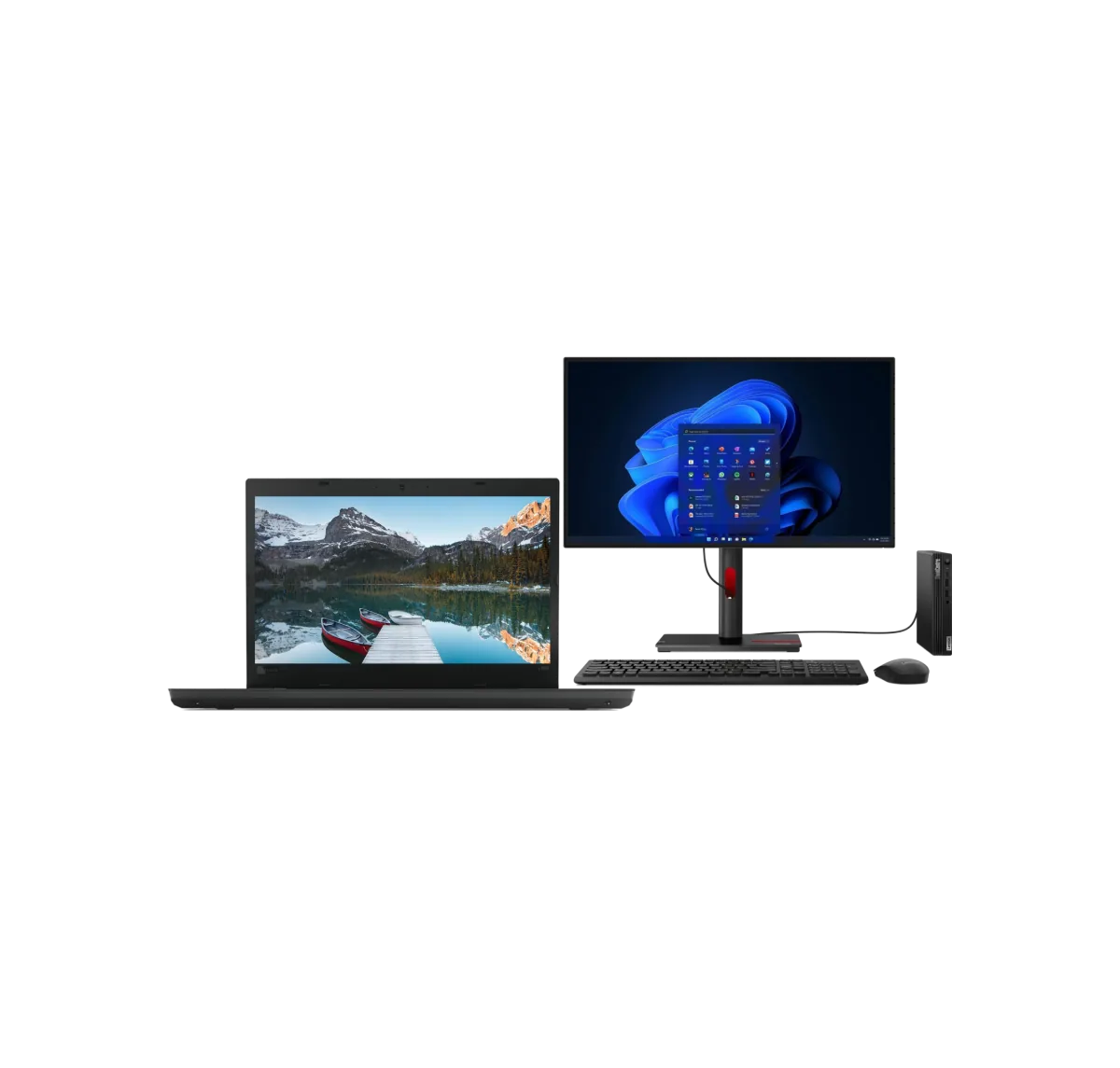 حواسيب ThinkPad المحمولة وحواسيب ThinkCentre المكتبية